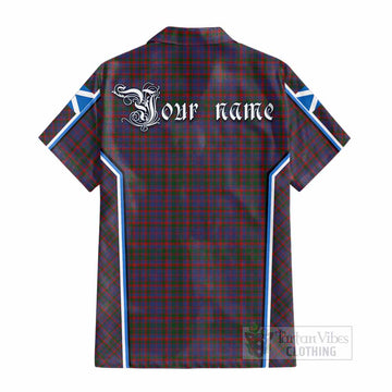 Cumming Tartan Crest Cotton Hawaiian Shirt Scotland Coat of Arm Flag Style - Tartan Vibes Clothing