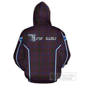 Cumming Tartan Crest Cotton Hoodie Scotland Coat of Arm Flag Style
