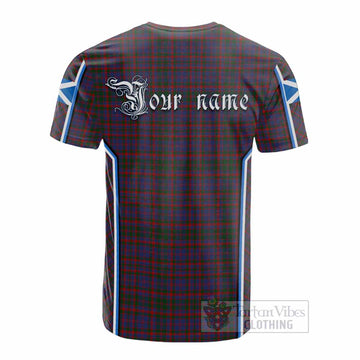 Cumming Tartan Crest Cotton T-shirt Scotland Coat of Arm Flag Style