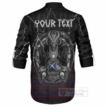 Cumming Tartan Crest Ghillie Shirt Celtic Odin's Raven Legacy