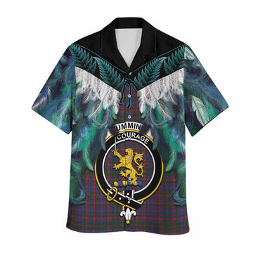 Cumming Tartan Crest Hawaiian Shirt New Zealand Maori Korowai Cloak
