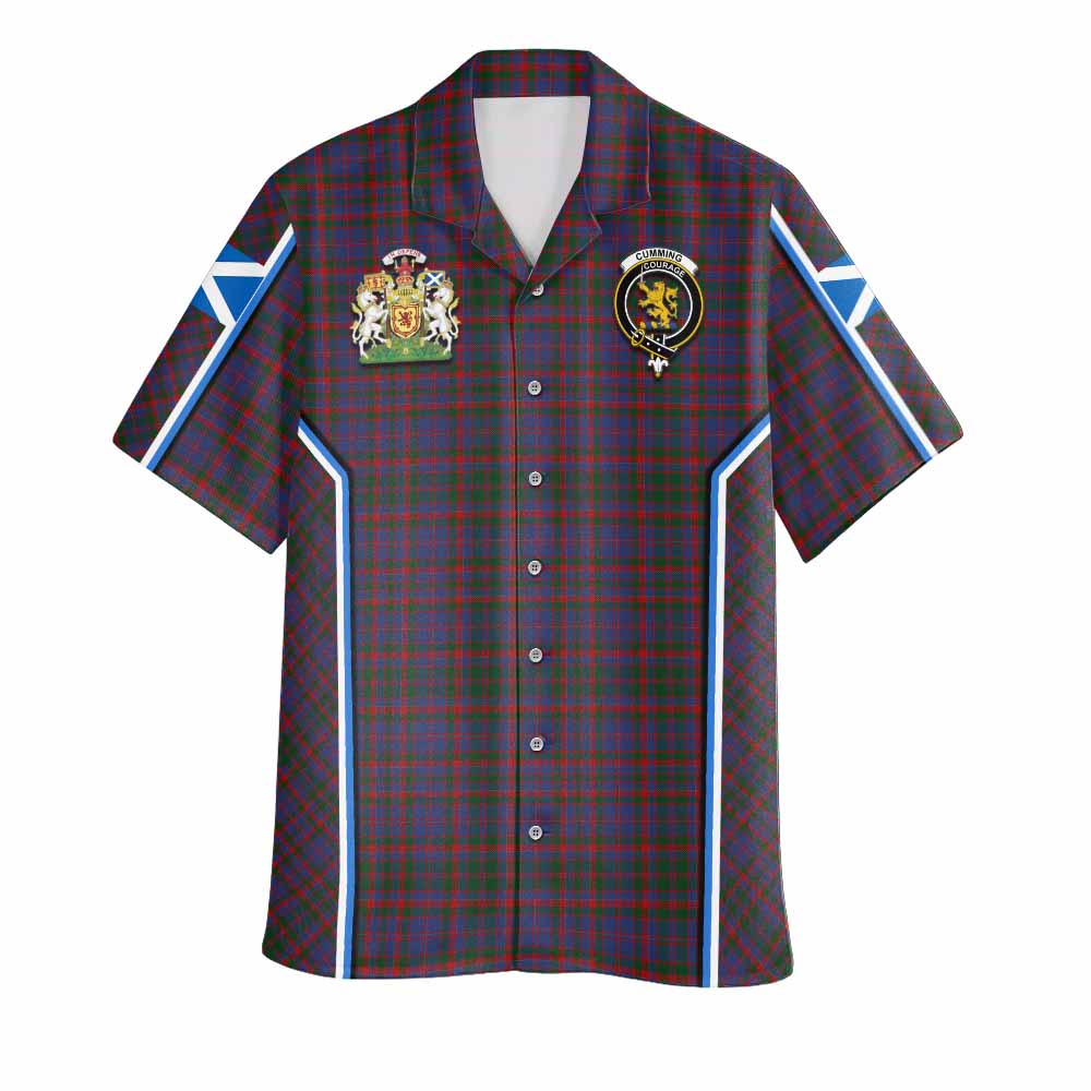 Cumming Tartan Crest Hawaiian Shirt Scotland Coat of Arm Flag Style - Tartan Vibes Clothing