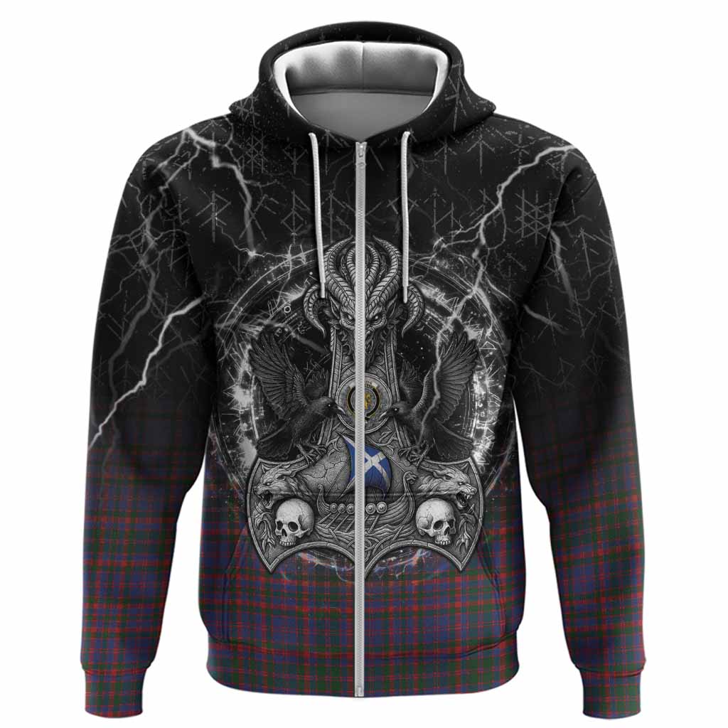Cumming Tartan Crest Hoodie Celtic Odin's Raven Legacy
