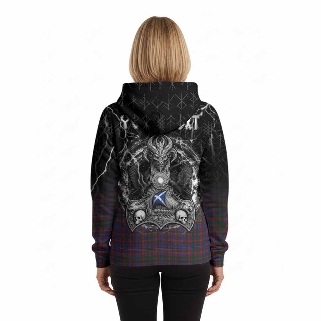 Cumming Tartan Crest Hoodie Celtic Odin's Raven Legacy