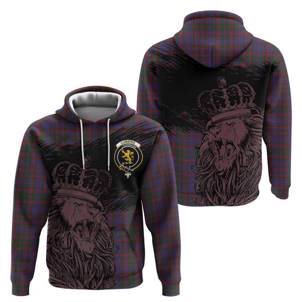 Cumming Tartan Crest Hoodie Crowned Lion Heritage Style