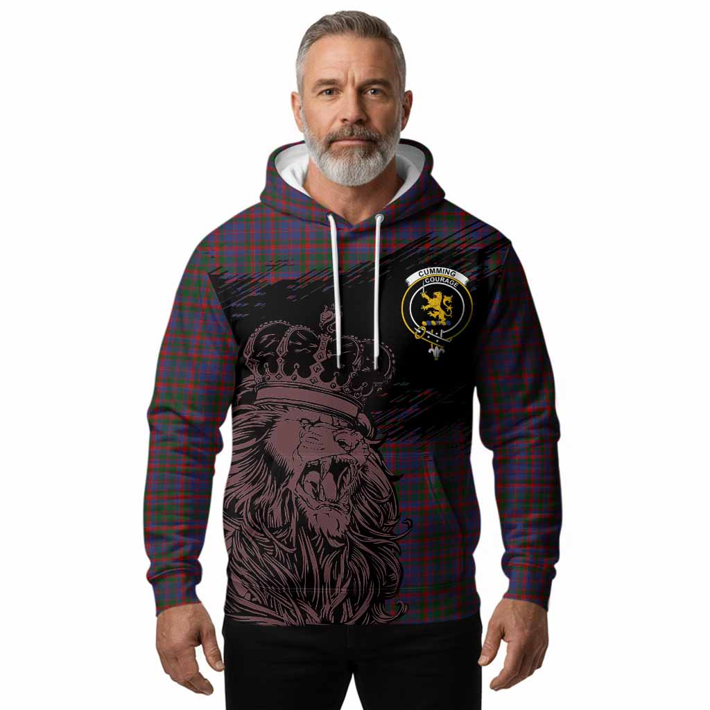 Cumming Tartan Crest Hoodie Crowned Lion Heritage Style