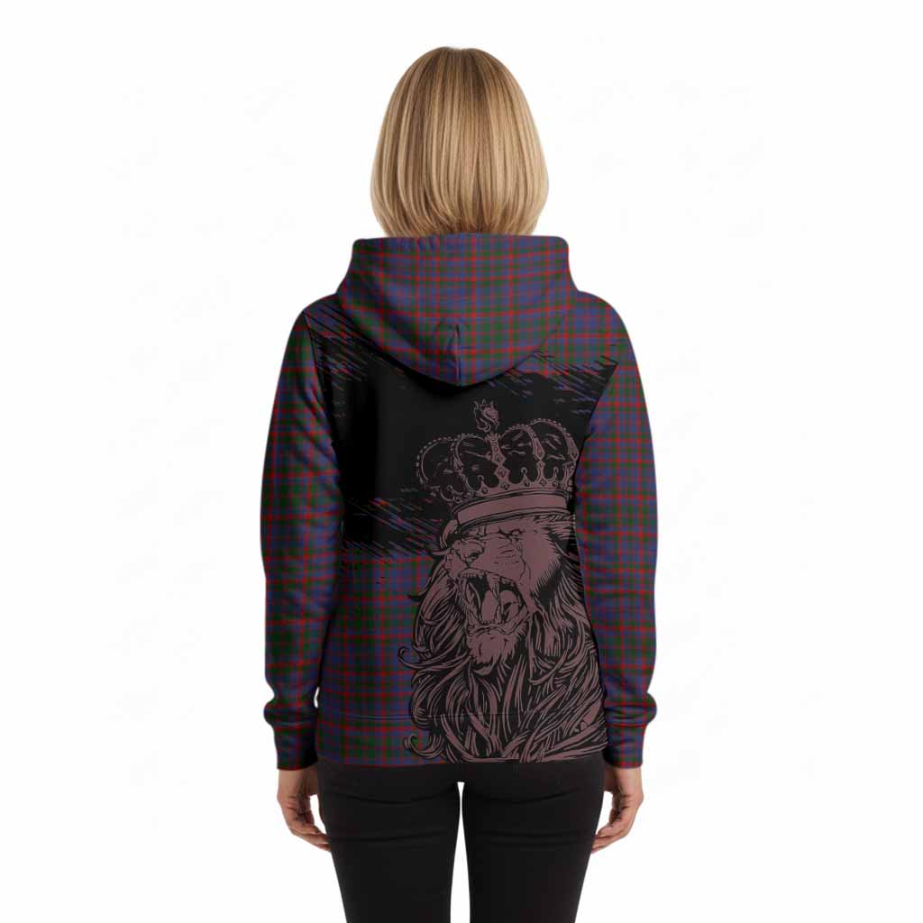 Cumming Tartan Crest Hoodie Crowned Lion Heritage Style
