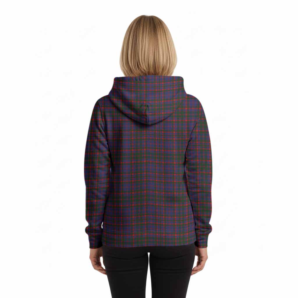 Cumming Tartan Crest Hoodie Ferocious Lion Style