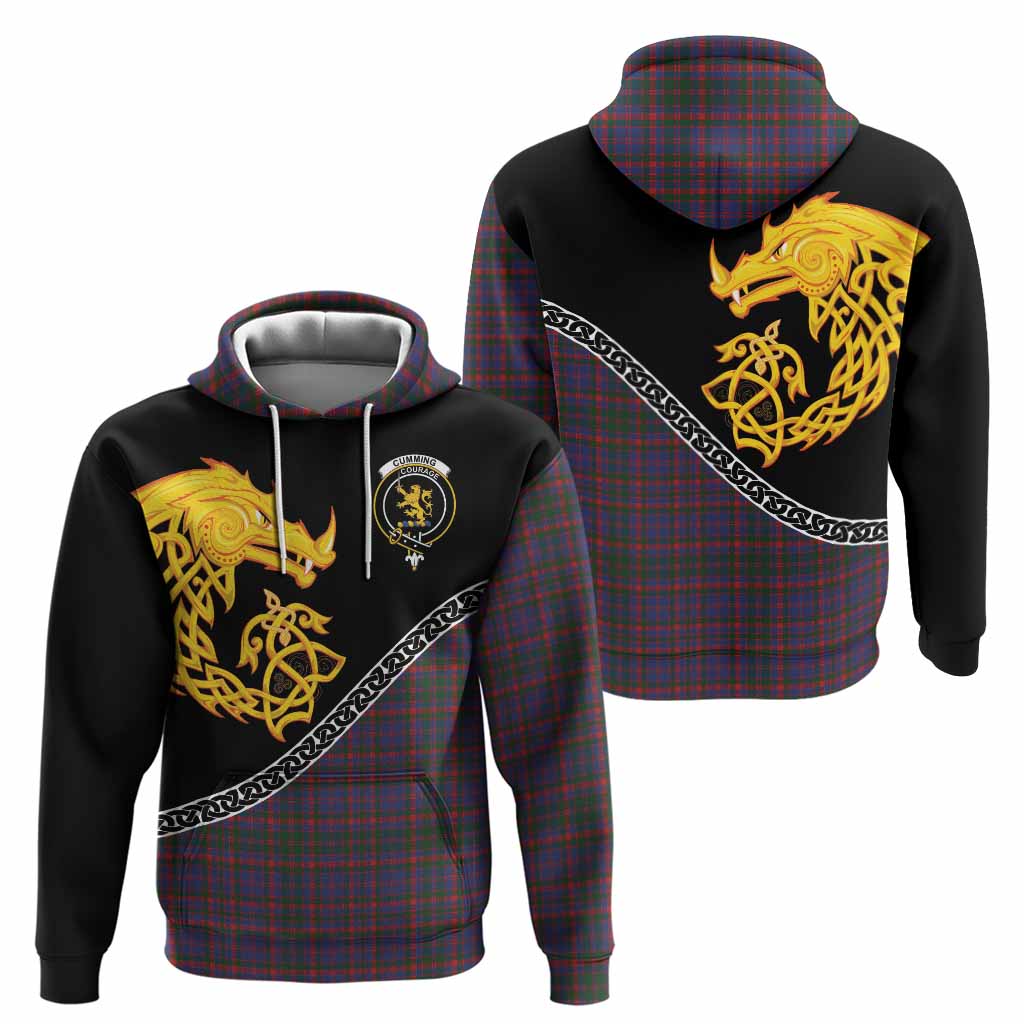 Cumming Tartan Crest Hoodie Legendary Dragon Knot Half Style