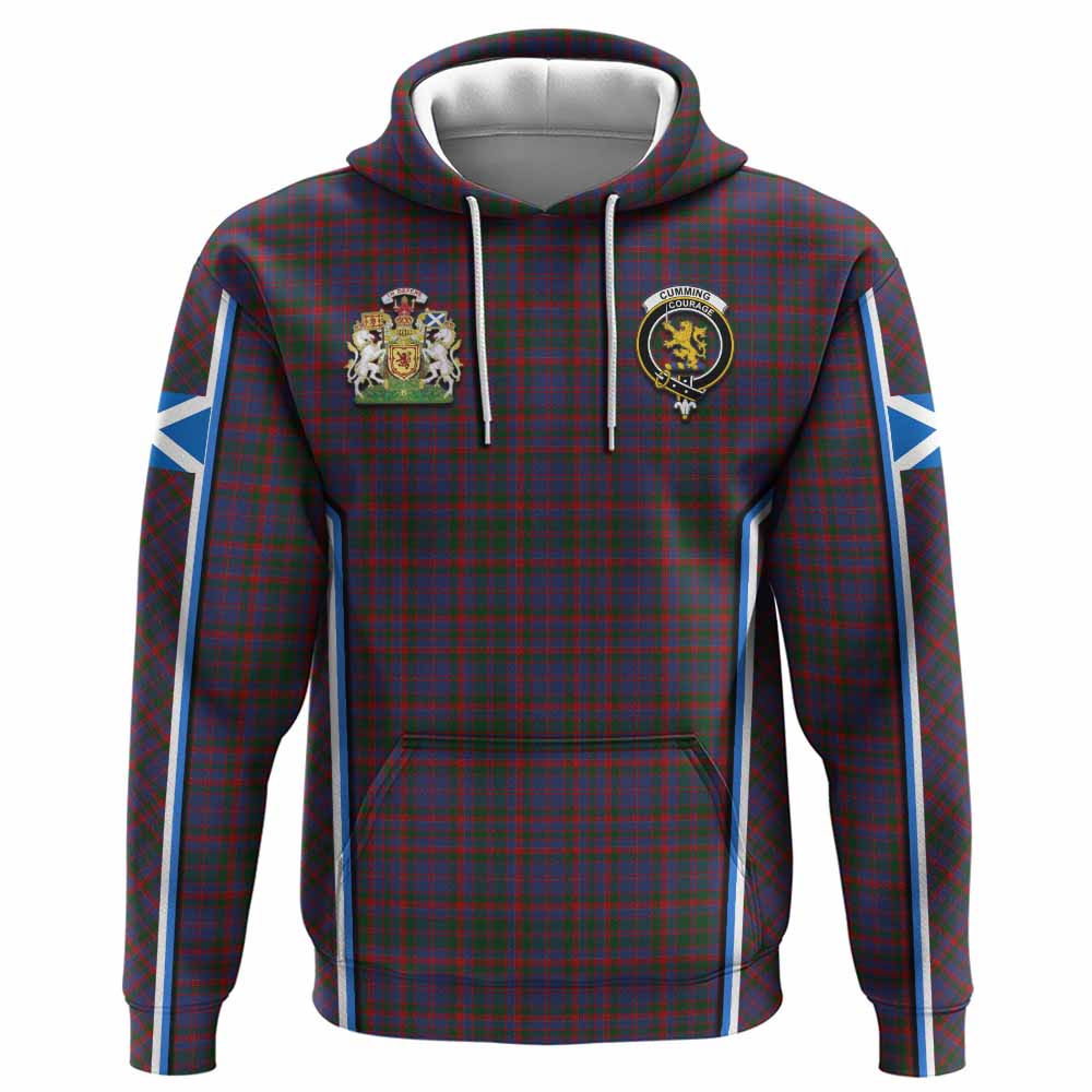 Cumming Tartan Crest Hoodie Scotland Coat of Arm Flag Style - Tartan Vibes Clothing