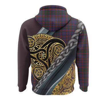 Cumming Tartan Crest Hoodie Scottish Triskele Celtic