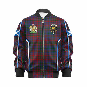 Cumming Tartan Crest Kid Bomber Jacket Scotland Coat of Arm Flag Style - Tartan Vibes Clothing