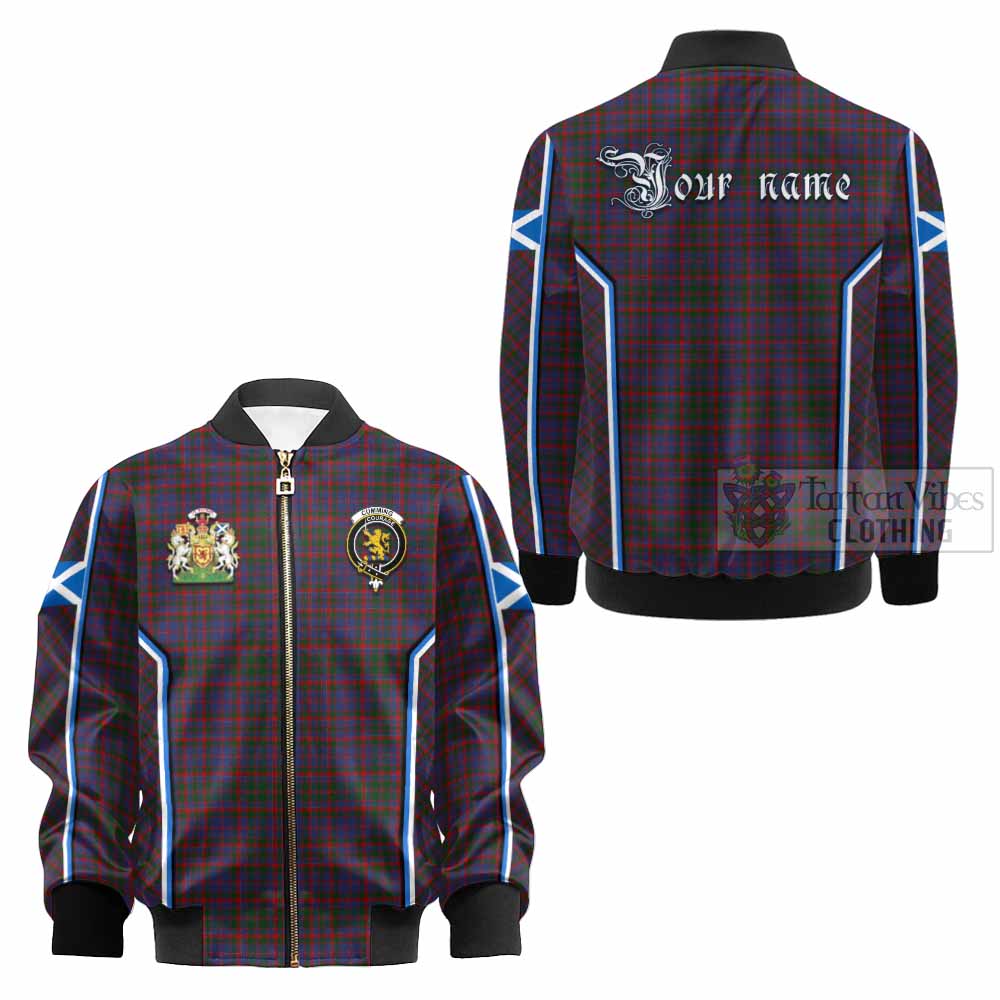 Cumming Tartan Crest Kid Bomber Jacket Scotland Coat of Arm Flag Style - Tartan Vibes Clothing