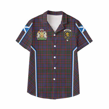 Cumming Tartan Crest Kid Hawaiian Shirt Scotland Coat of Arm Flag Style - Tartan Vibes Clothing