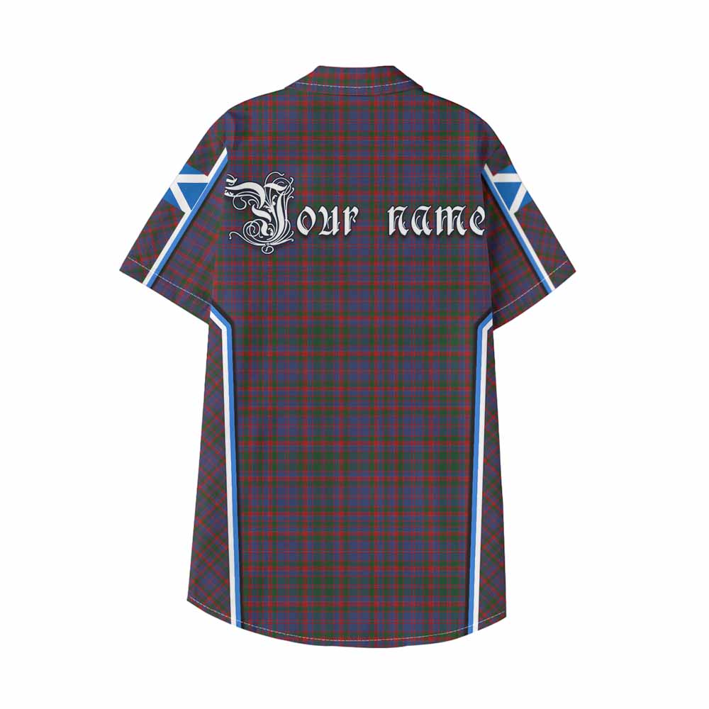 Cumming Tartan Crest Kid Hawaiian Shirt Scotland Coat of Arm Flag Style - Tartan Vibes Clothing