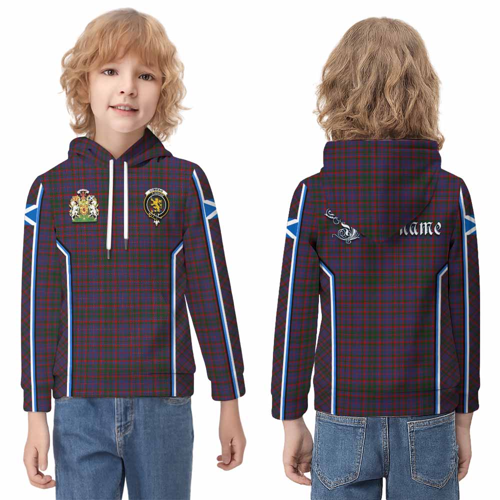 Cumming Tartan Crest Kid Hoodie Scotland Coat of Arm Flag Style - Tartan Vibes Clothing