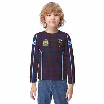 Cumming Tartan Crest Kid Knitted Sweatshirt Scotland Coat of Arm Flag Style - Tartan Vibes Clothing