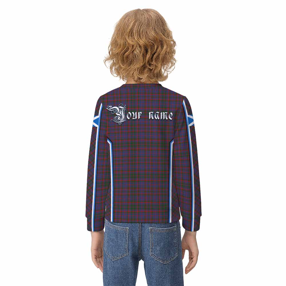 Cumming Tartan Crest Kid Knitted Sweatshirt Scotland Coat of Arm Flag Style - Tartan Vibes Clothing