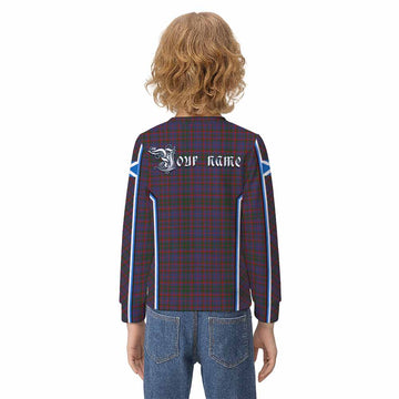 Cumming Tartan Crest Kid Knitted Sweatshirt Scotland Coat of Arm Flag Style - Tartan Vibes Clothing