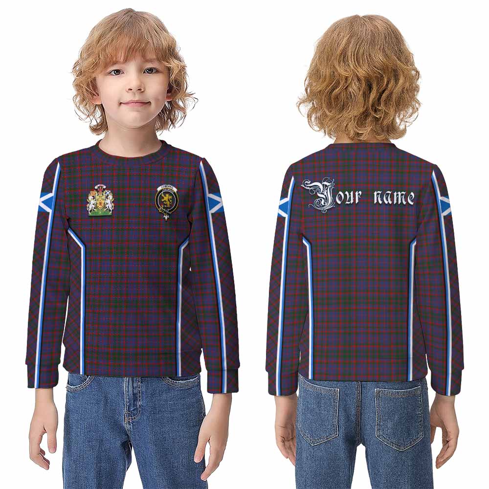 Cumming Tartan Crest Kid Knitted Sweatshirt Scotland Coat of Arm Flag Style - Tartan Vibes Clothing
