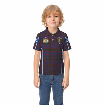 Cumming Tartan Crest Kid Polo Shirt Scotland Coat of Arm Flag Style - Tartan Vibes Clothing