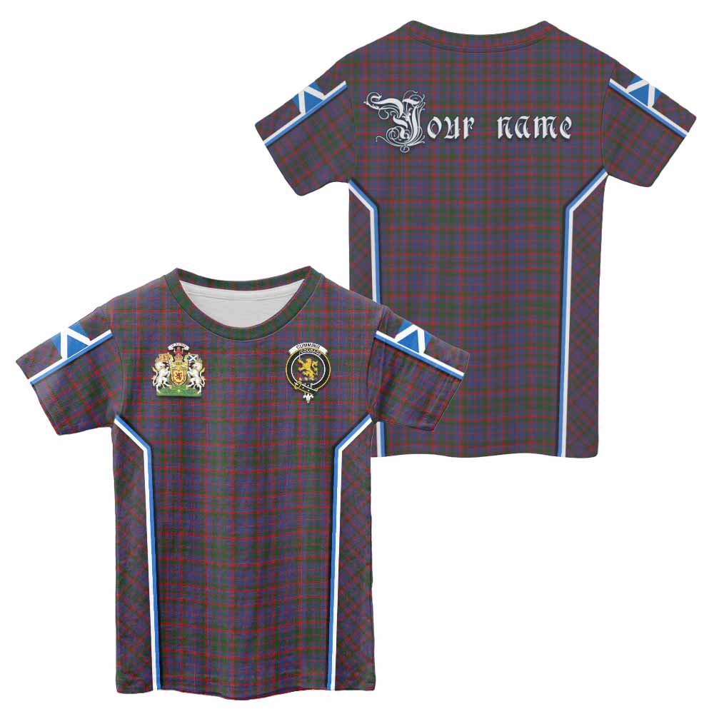 Cumming Tartan Crest Kid T-shirt Scotland Coat of Arm Flag Style - Tartan Vibes Clothing