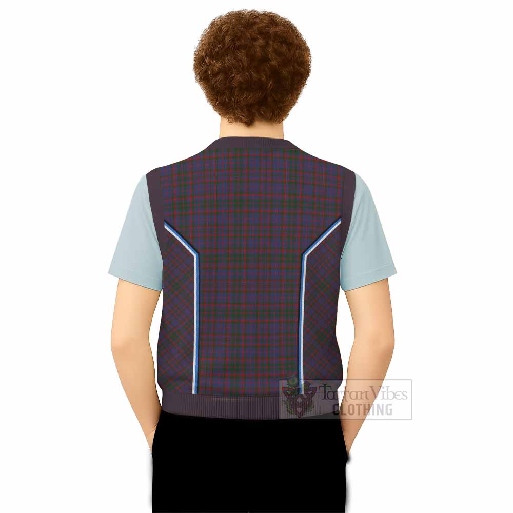 Cumming Tartan Crest Knitted V-Neck Vest Scotland Coat of Arm Flag Style - Tartan Vibes Clothing