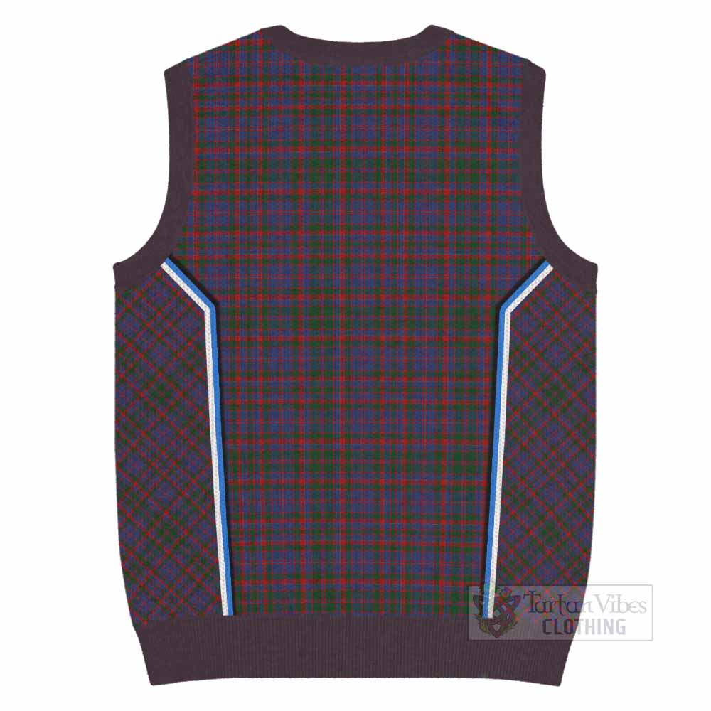 Cumming Tartan Crest Knitted V-Neck Vest Scotland Coat of Arm Flag Style - Tartan Vibes Clothing