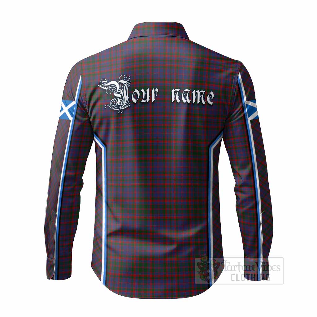 Cumming Tartan Crest Long Sleeve Button Shirts Scotland Coat of Arm Flag Style - Tartan Vibes Clothing