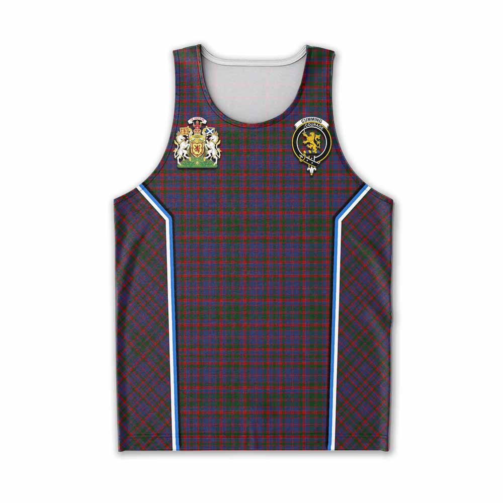Cumming Tartan Crest Men Tank Top Scotland Coat of Arm Flag Style - Tartan Vibes Clothing