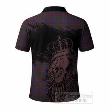 Cumming Tartan Crest Polo Shirt Crowned Lion Heritage Style