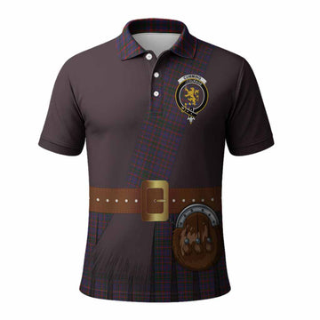 Cumming Tartan Crest Polo Shirt Kilt Costume Style