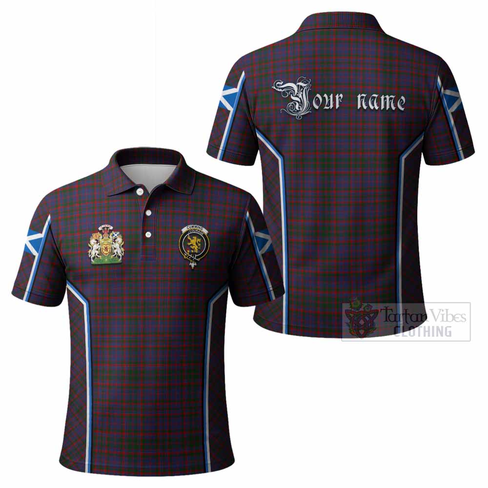 Cumming Tartan Crest Polo Shirt Scotland Coat of Arm Flag Style - Tartan Vibes Clothing