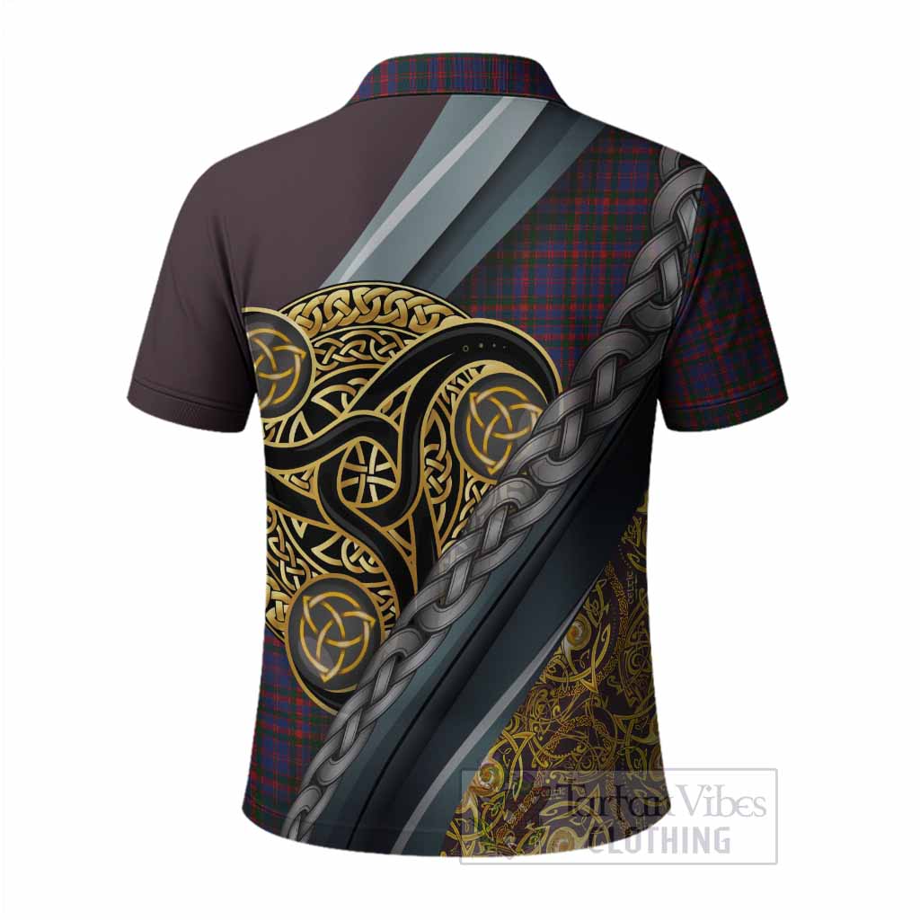 Cumming Tartan Crest Polo Shirt Scottish Triskele Celtic