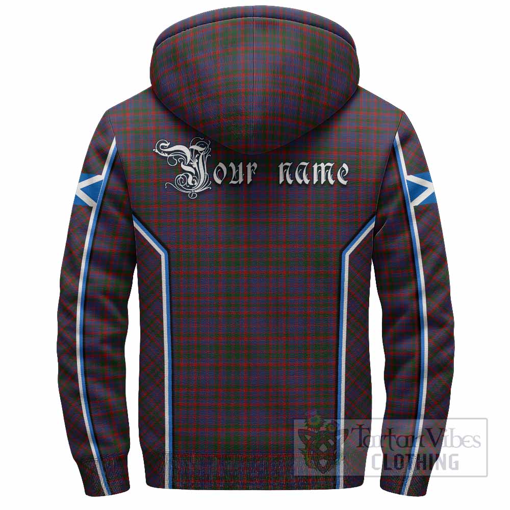 Cumming Tartan Crest Sherpa Hoodie Scotland Coat of Arm Flag Style - Tartan Vibes Clothing