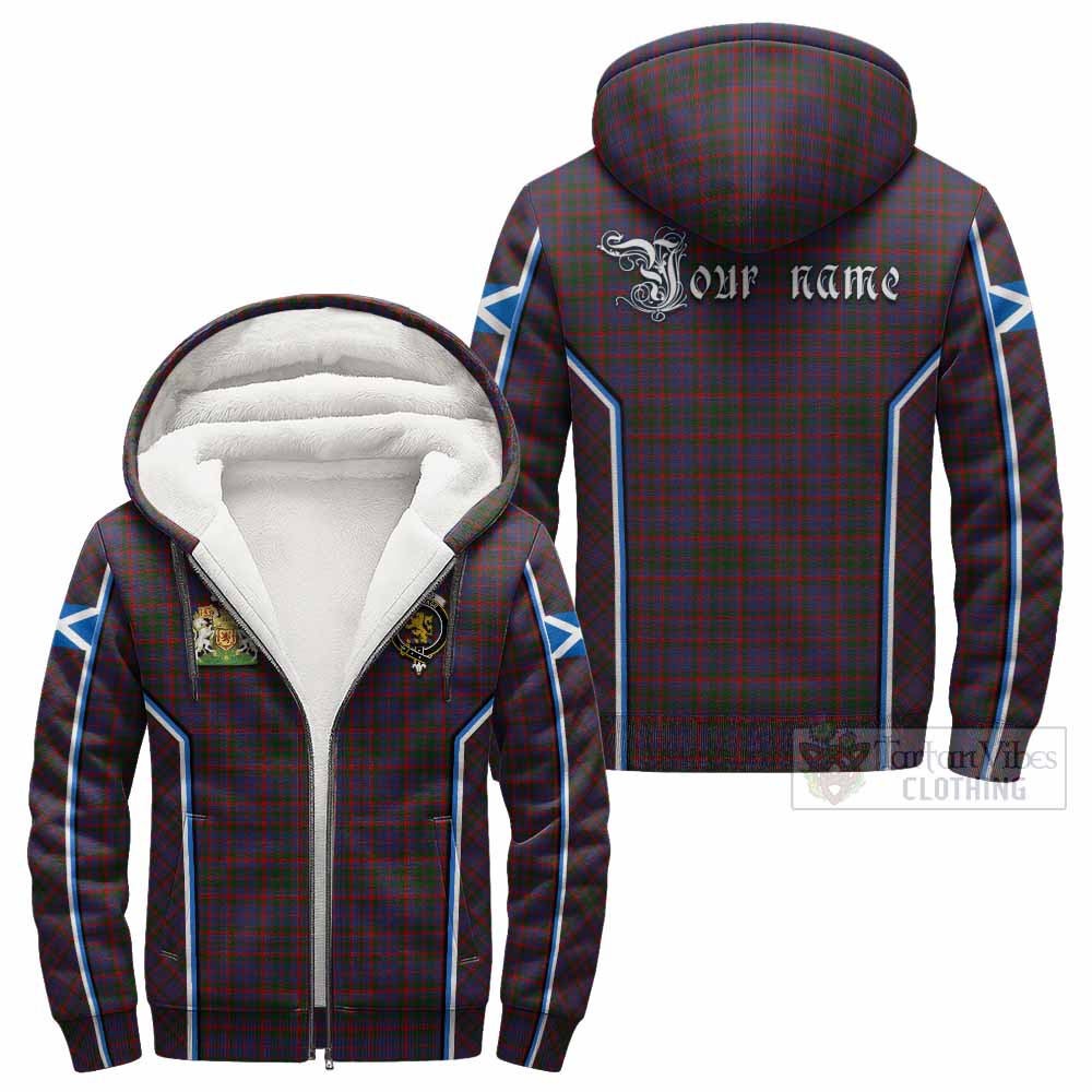 Cumming Tartan Crest Sherpa Hoodie Scotland Coat of Arm Flag Style - Tartan Vibes Clothing