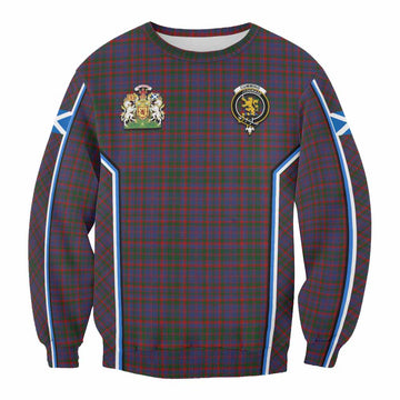 Cumming Tartan Crest Sweatshirt Scotland Coat of Arm Flag Style