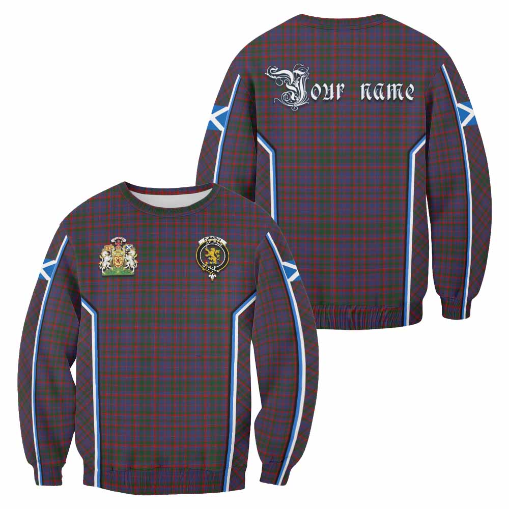 Cumming Tartan Crest Sweatshirt Scotland Coat of Arm Flag Style - Tartan Vibes Clothing