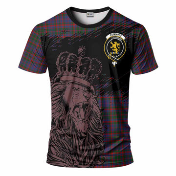 Cumming Tartan Crest T-Shirt Crowned Lion Heritage Style