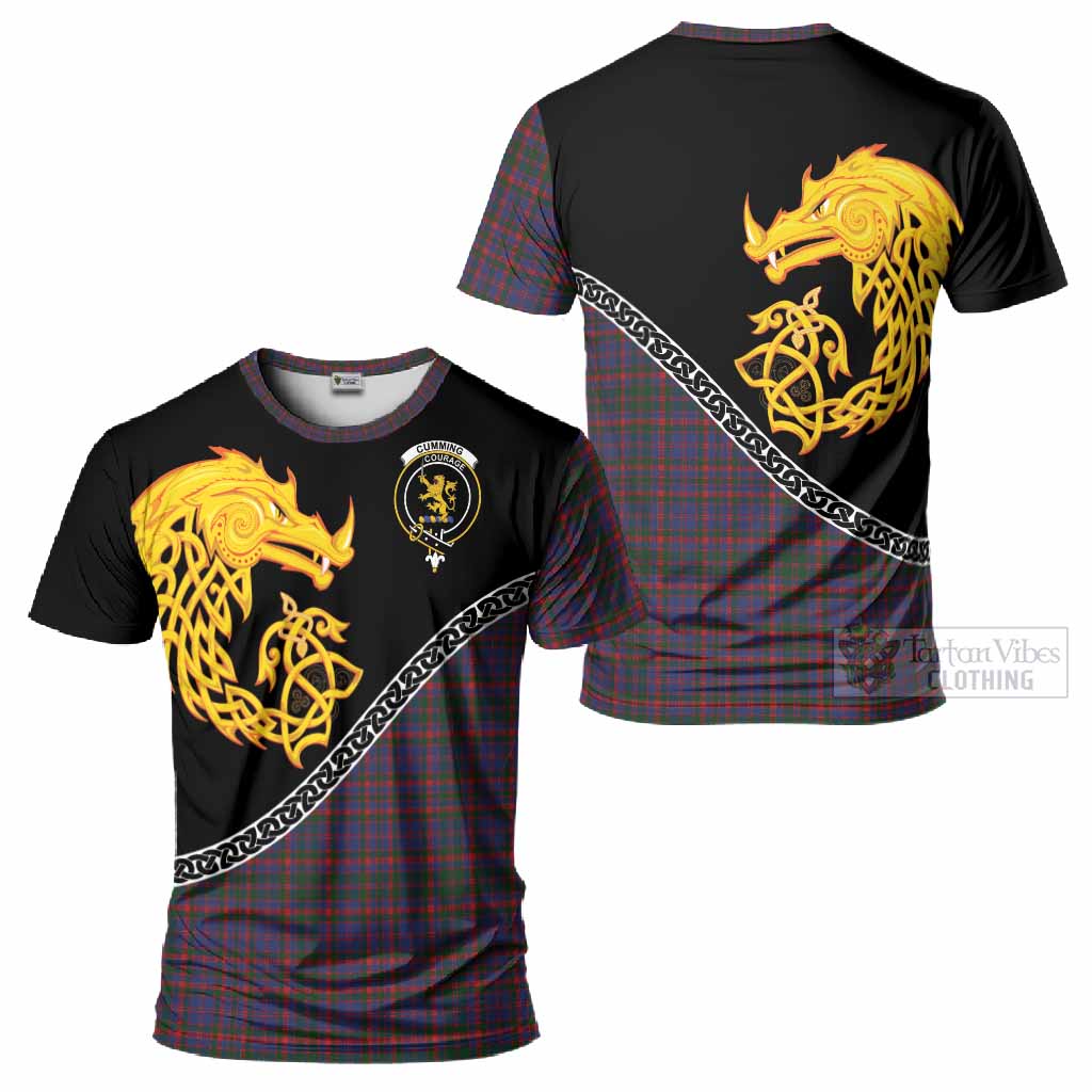 Cumming Tartan Crest T-Shirt Legendary Dragon Knot Half Style