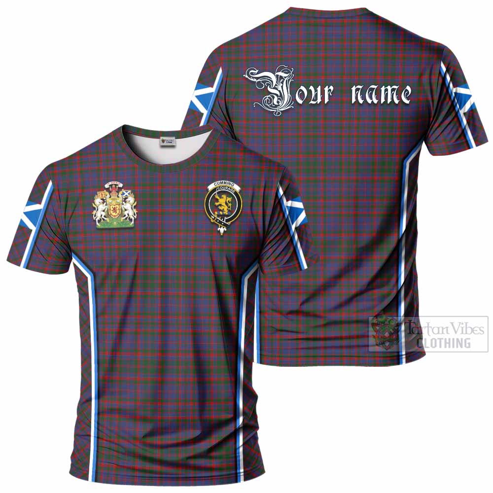 Cumming Tartan Crest T-shirt Scotland Coat of Arm Flag Style - Tartan Vibes Clothing