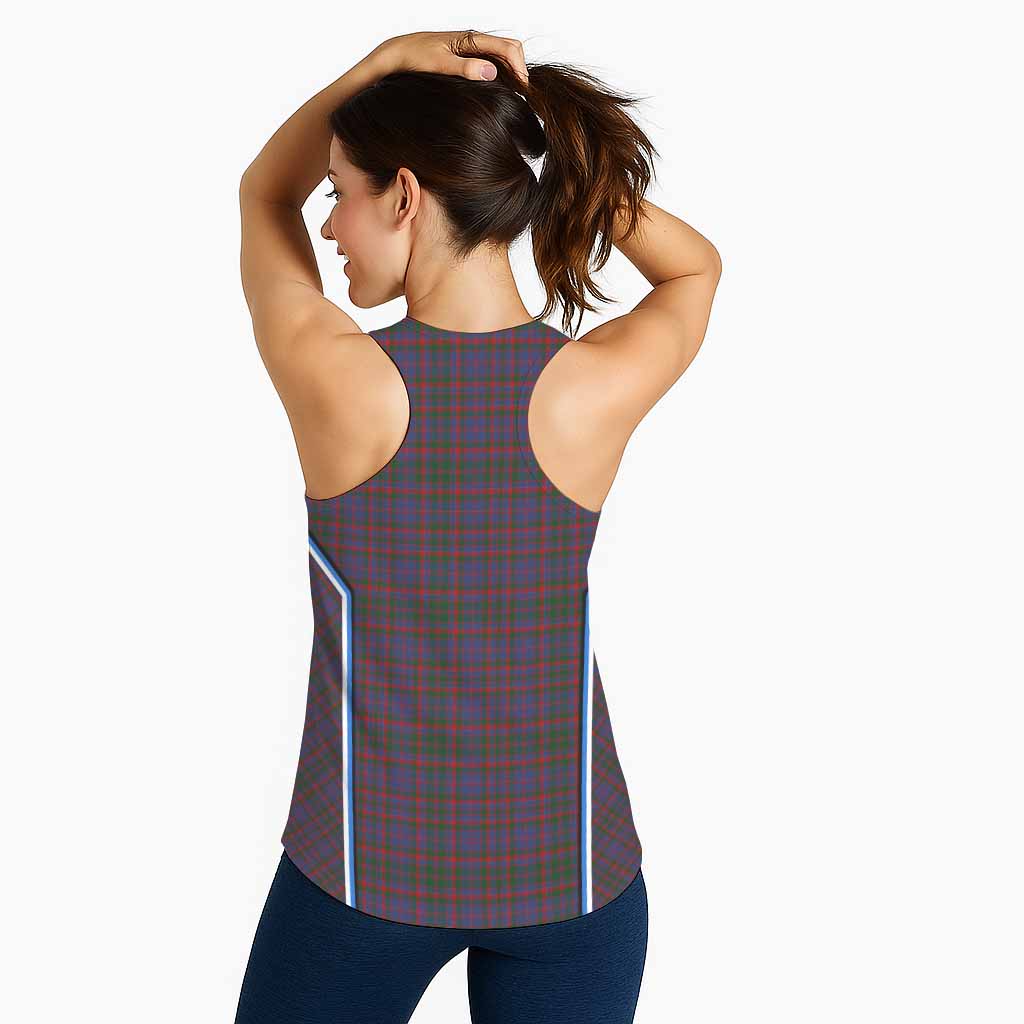 Cumming Tartan Crest Women Racerback Tanks Scotland Coat of Arm Flag Style - Tartan Vibes Clothing