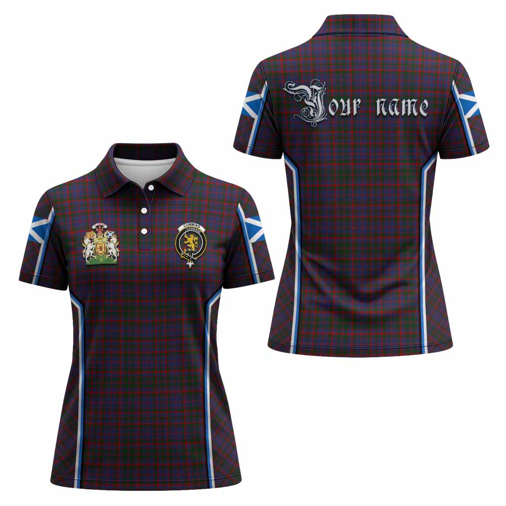 Cumming Tartan Crest Women's Polo Shirt Scotland Coat of Arm Flag Style - Tartan Vibes Clothing