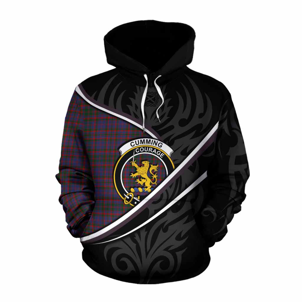 Cumming Tartan Family Crest Cotton Hoodie Celtic Scottish Thistle Floral - Tartan Vibes Clothing
