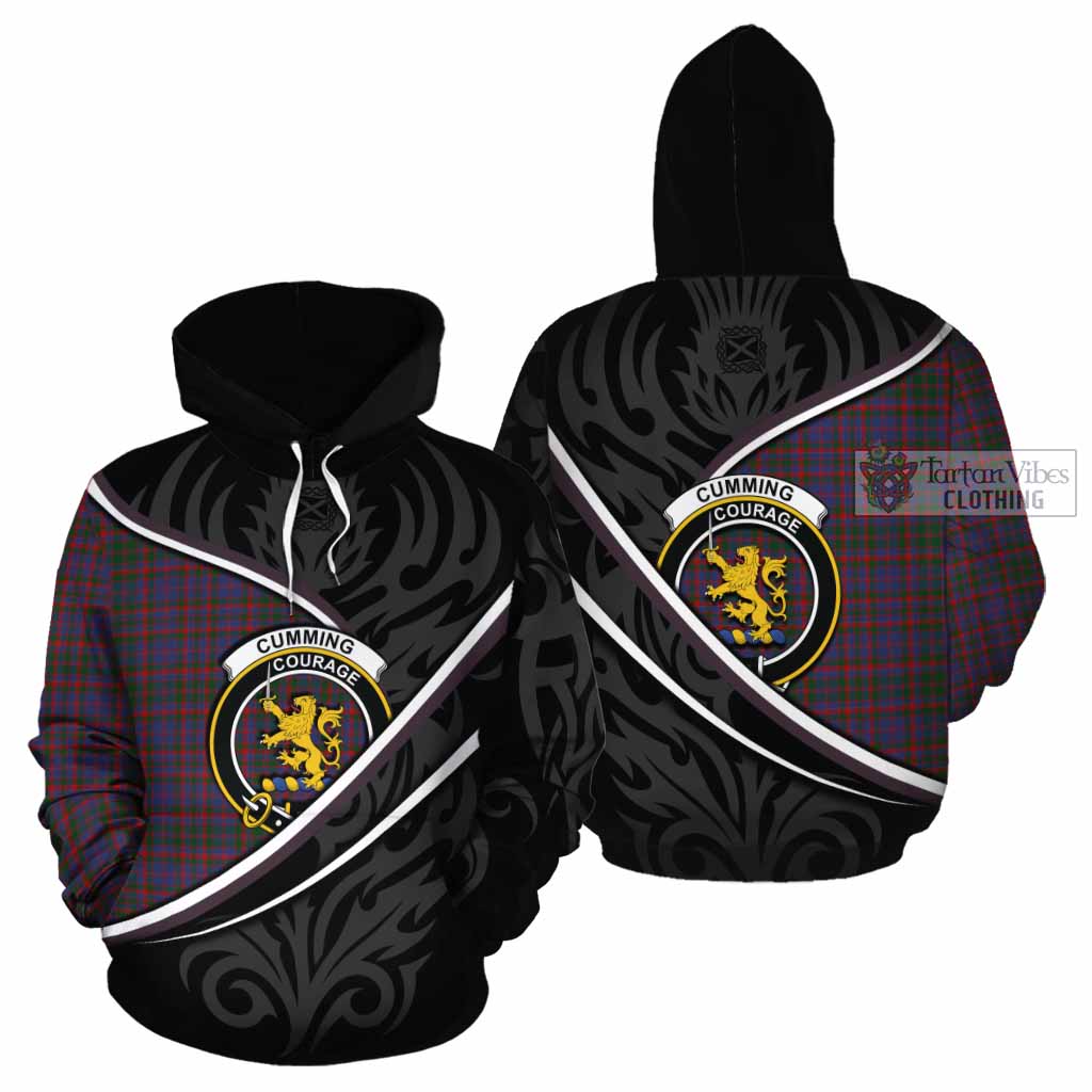 Cumming Tartan Family Crest Cotton Hoodie Celtic Scottish Thistle Floral - Tartan Vibes Clothing