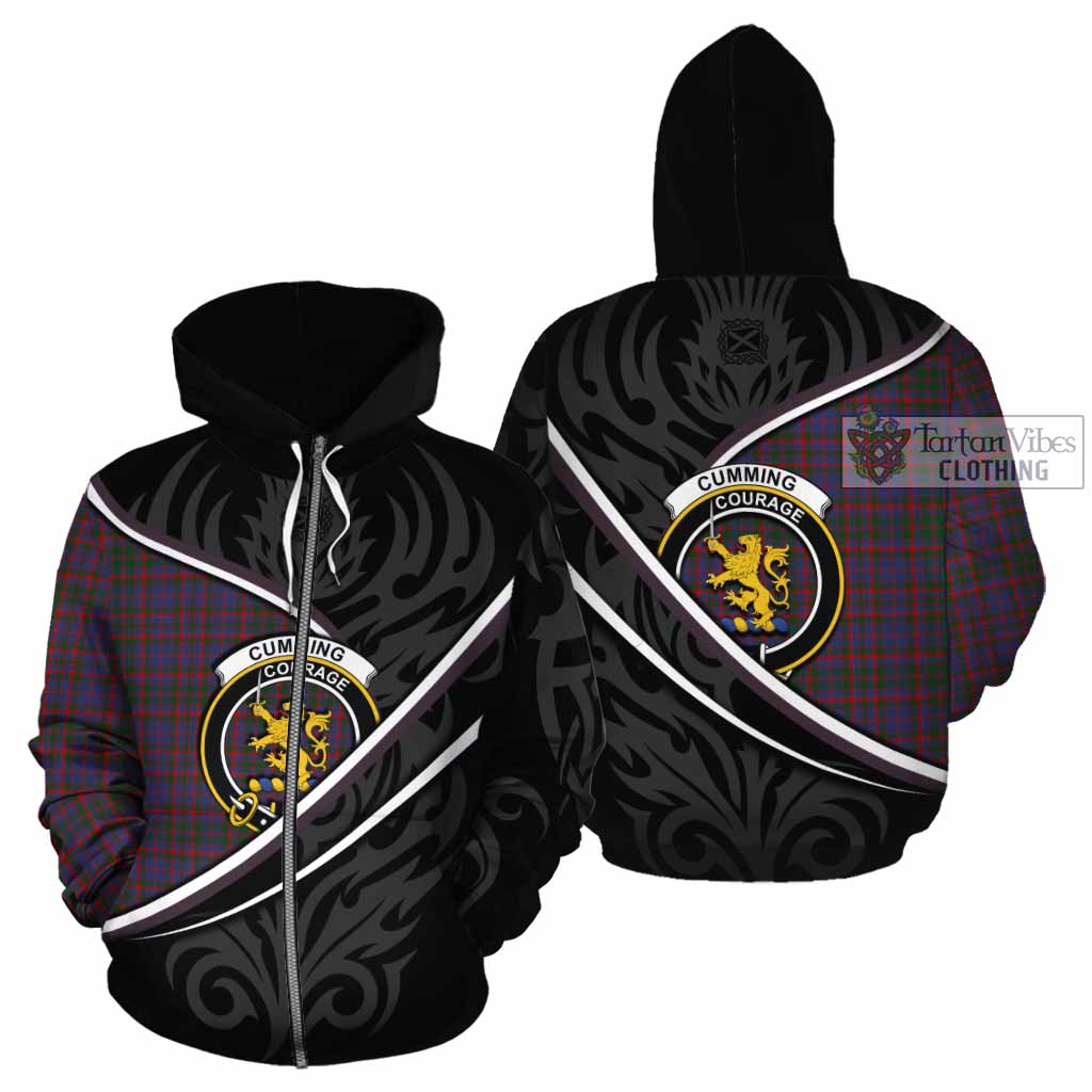 Cumming Tartan Family Crest Cotton Hoodie Celtic Scottish Thistle Floral - Tartan Vibes Clothing