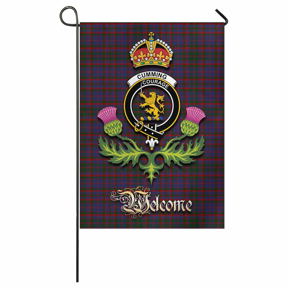Cumming Tartan Family Crest Garden Flag Royal Thistle Welcome Style - Tartan Vibes Clothing