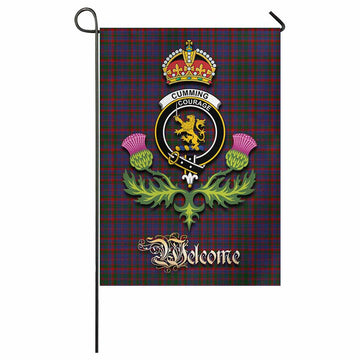 Cumming Tartan Family Crest Garden Flag Royal Thistle Welcome Style - Tartan Vibes Clothing