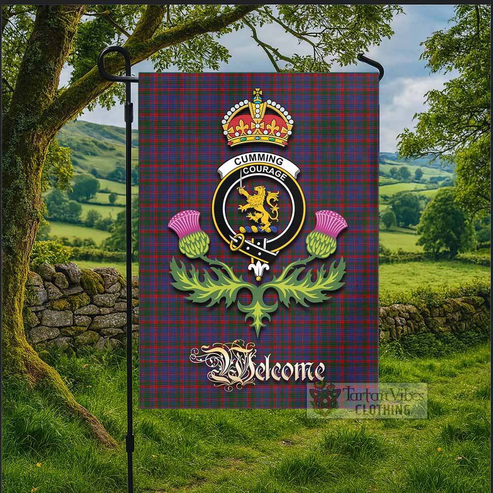 Cumming Tartan Family Crest Garden Flag Royal Thistle Welcome Style - Tartan Vibes Clothing
