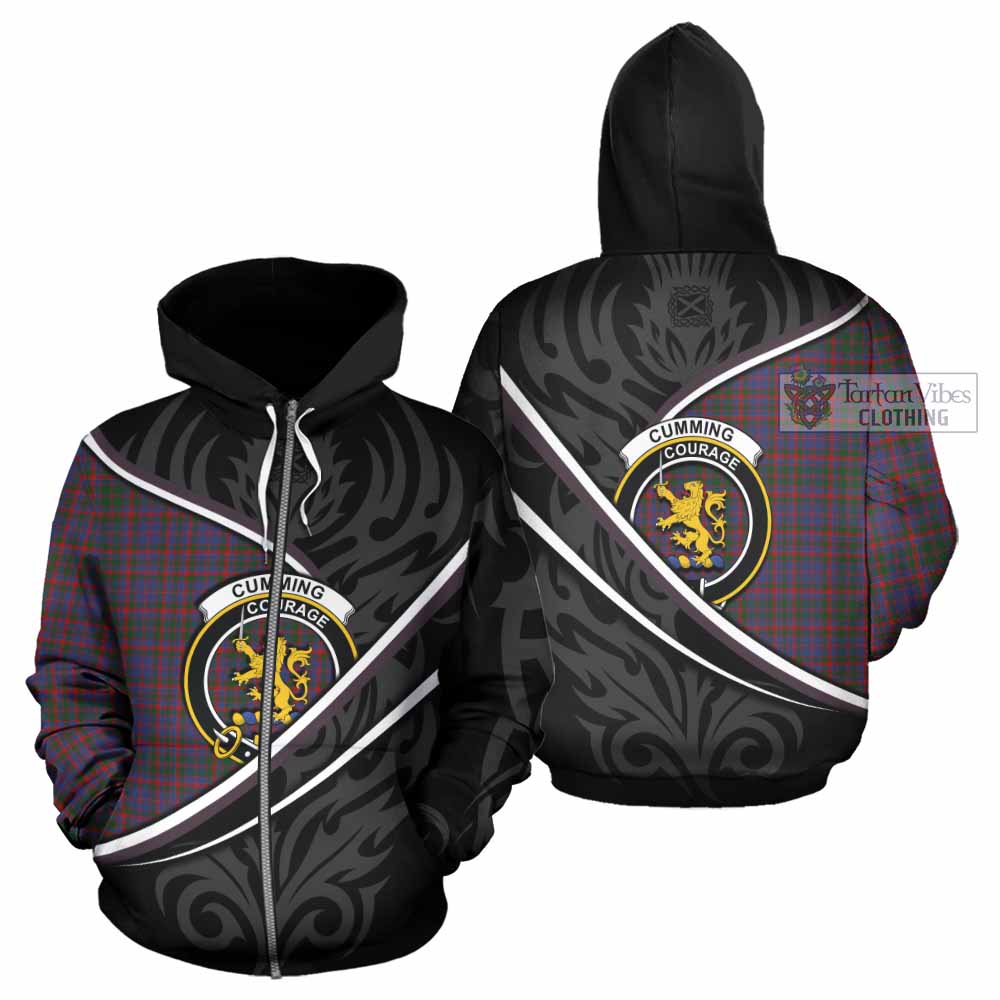 Cumming Tartan Family Crest Hoodie Celtic Scottish Thistle Floral - Tartan Vibes Clothing